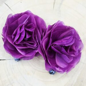 Boucles d'oreilles Fleurs VIOLETTE