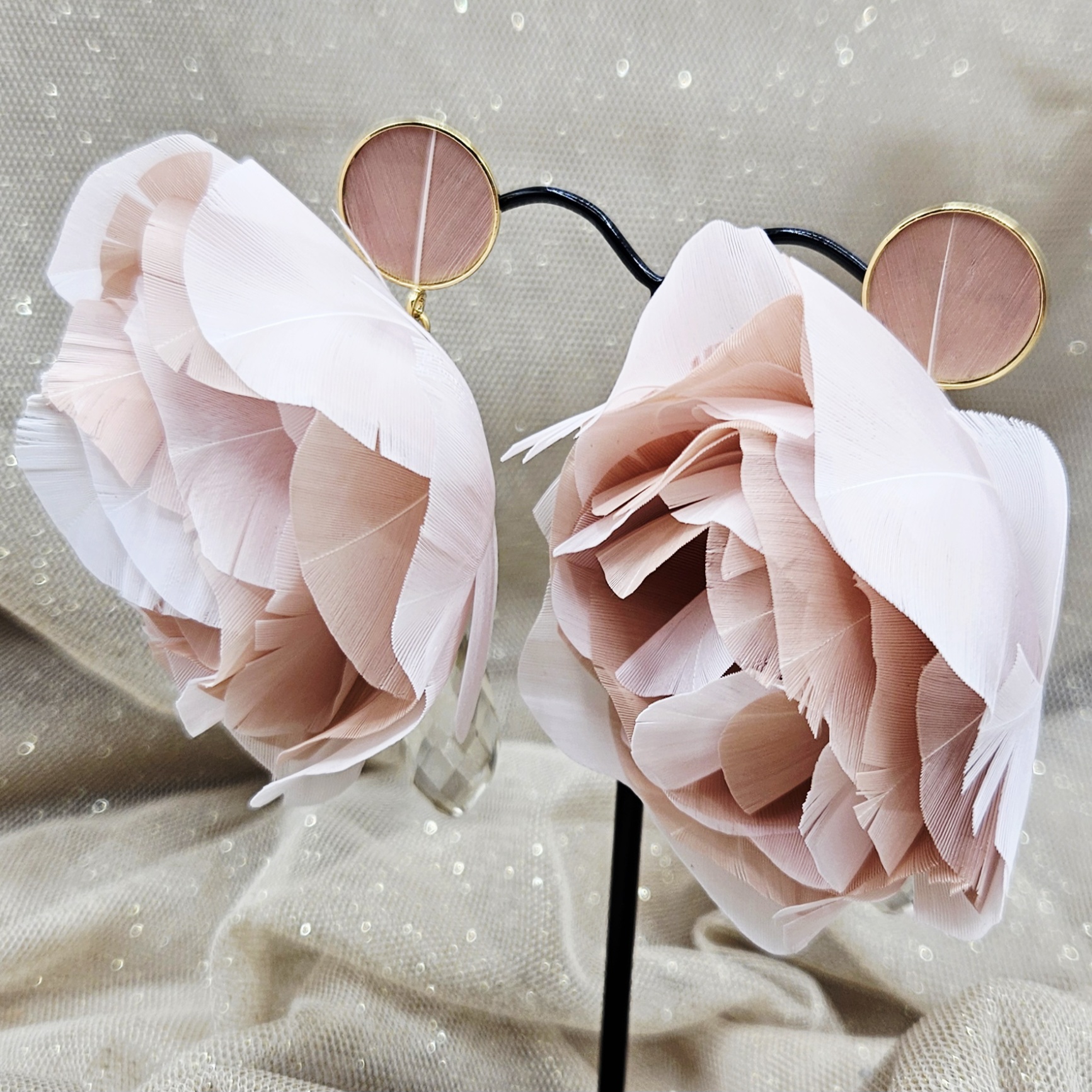 Boucles d'oreilles Fleurs POUDRE – Image 2